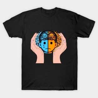 2 emotional boys, mental health, 2 hands supporting T-Shirt